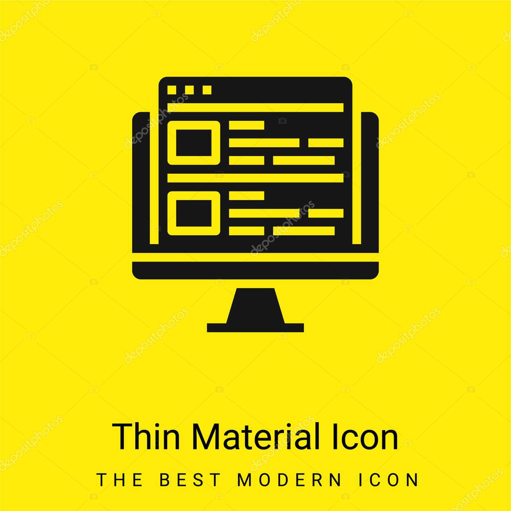 Blog minimal bright yellow material icon