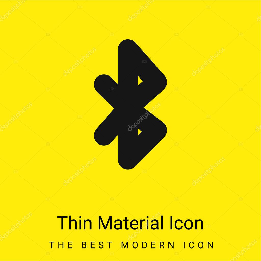 Bluetooth Symbol minimal bright yellow material icon