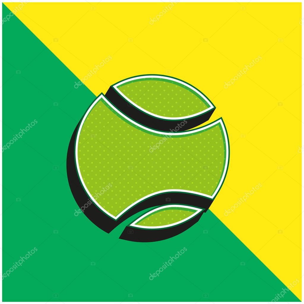 Ball Green and yellow modern 3d vector icon logo