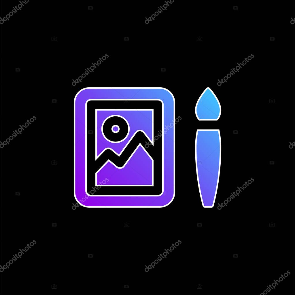 Art blue gradient vector icon