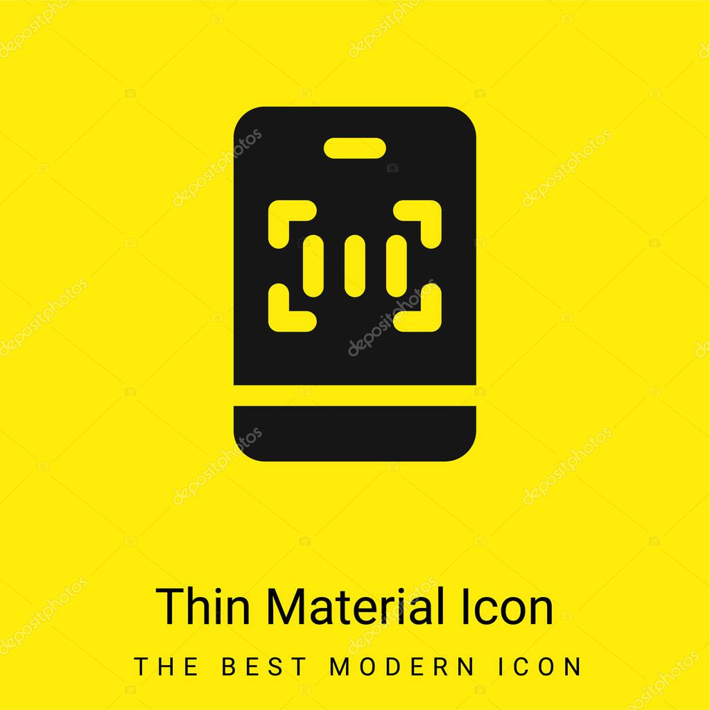 Barcode minimal bright yellow material icon