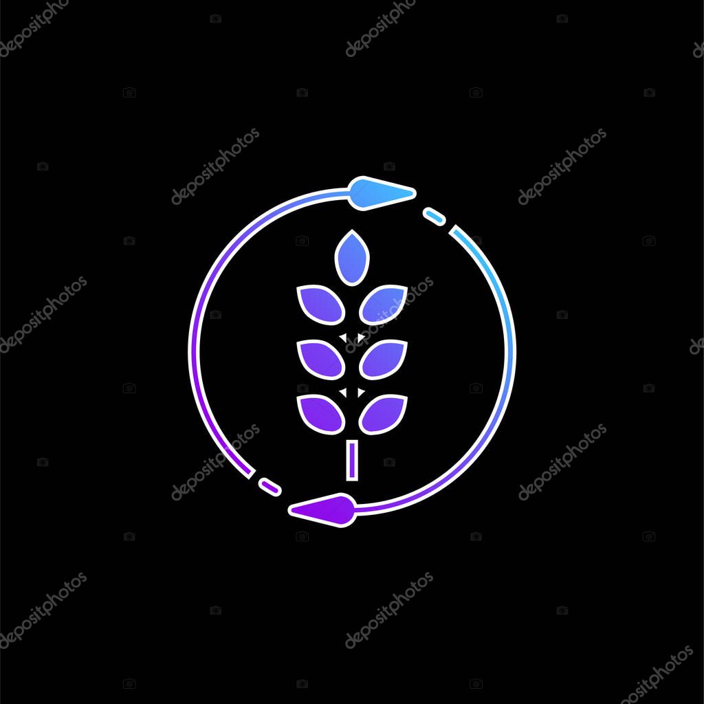 Agronomy blue gradient vector icon