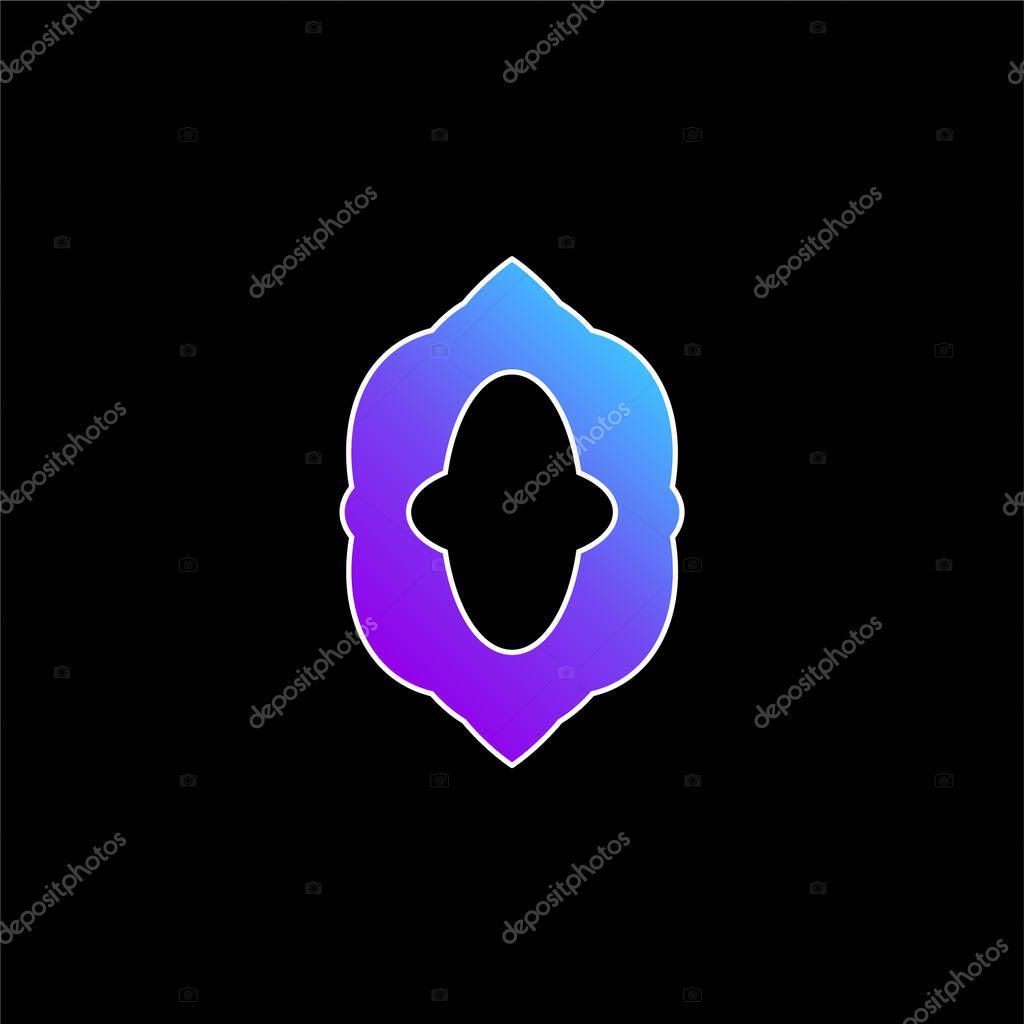 Arabic Design blue gradient vector icon