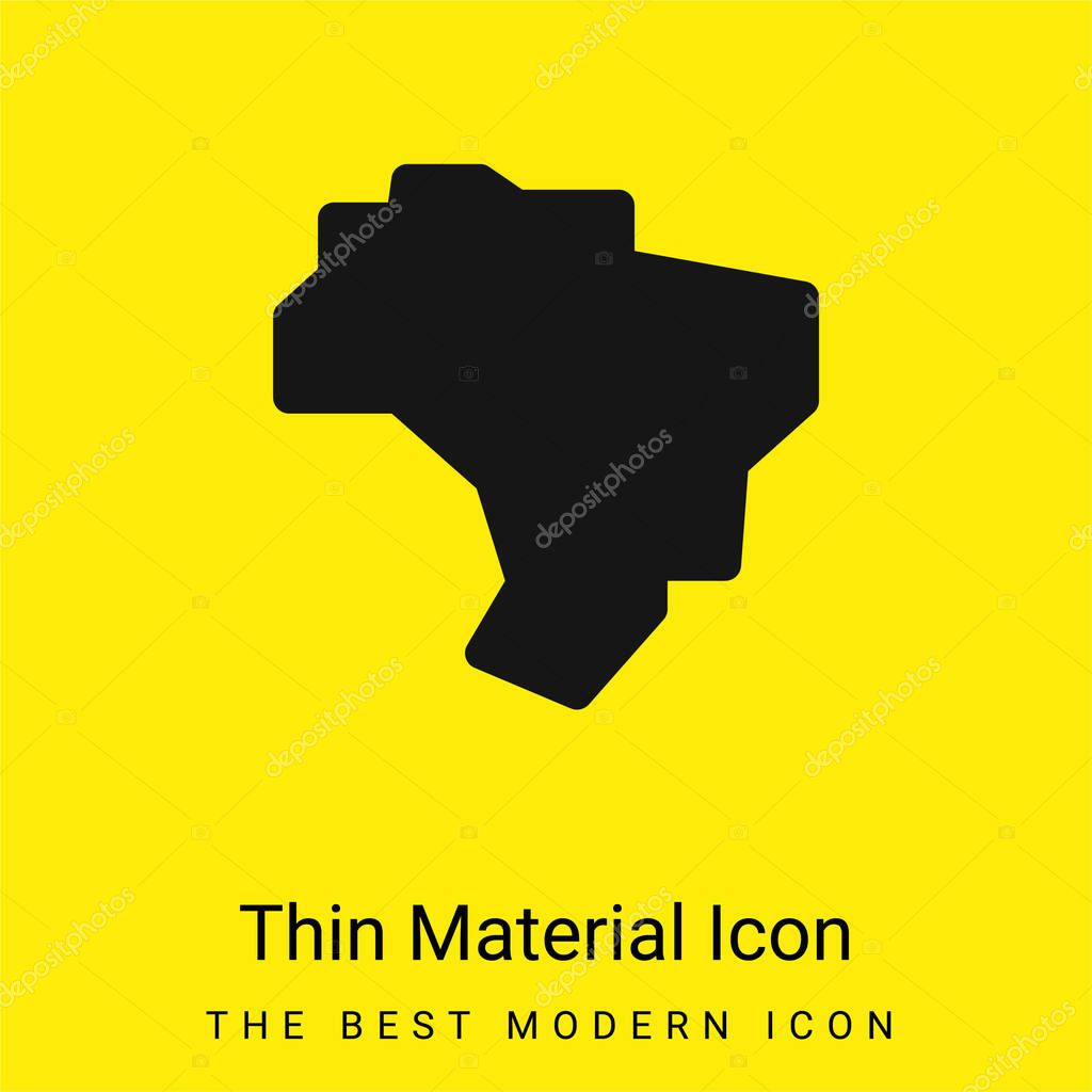 Brazil minimal bright yellow material icon