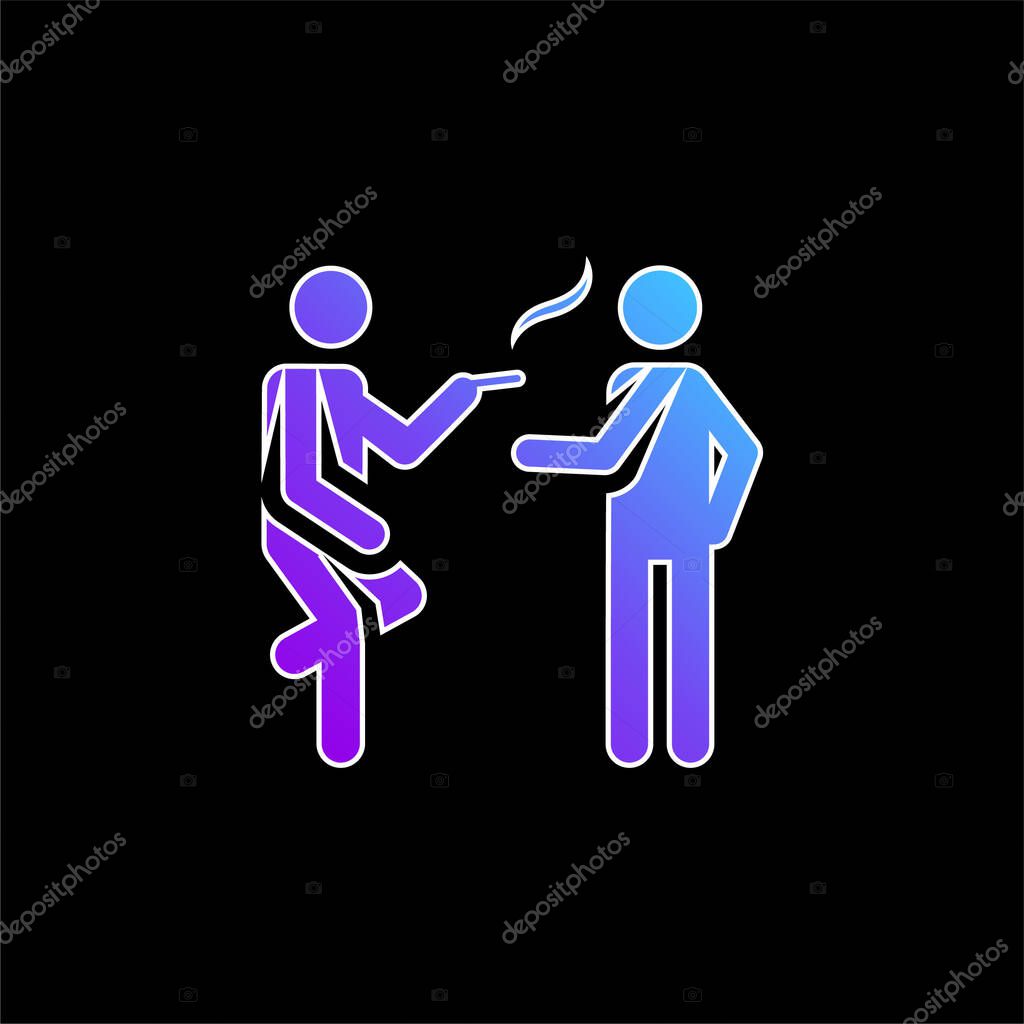 Break blue gradient vector icon