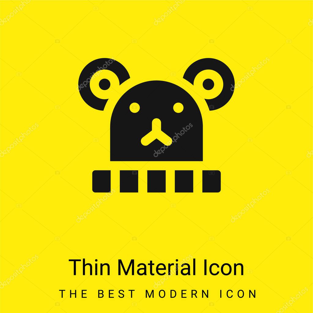 Baby Hat minimal bright yellow material icon
