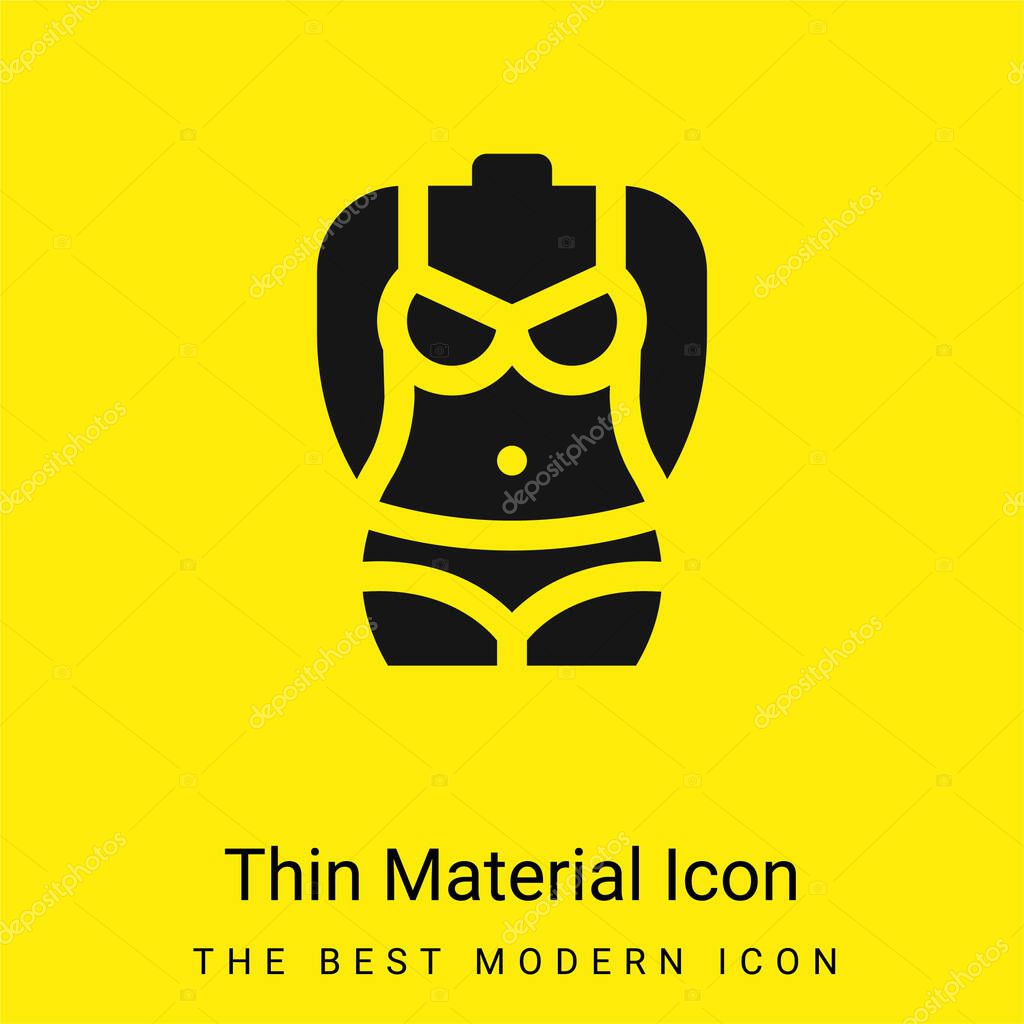 Body minimal bright yellow material icon