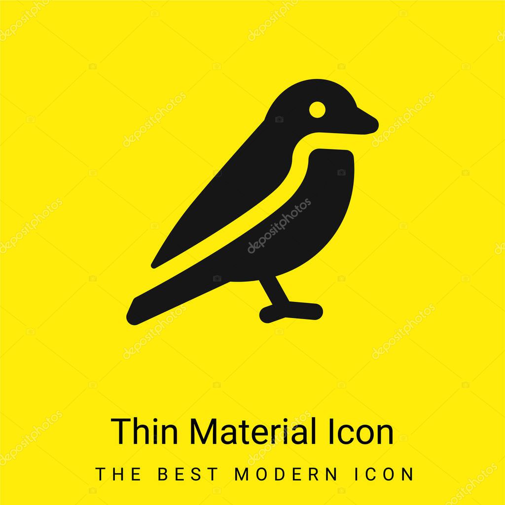 Bird minimal bright yellow material icon