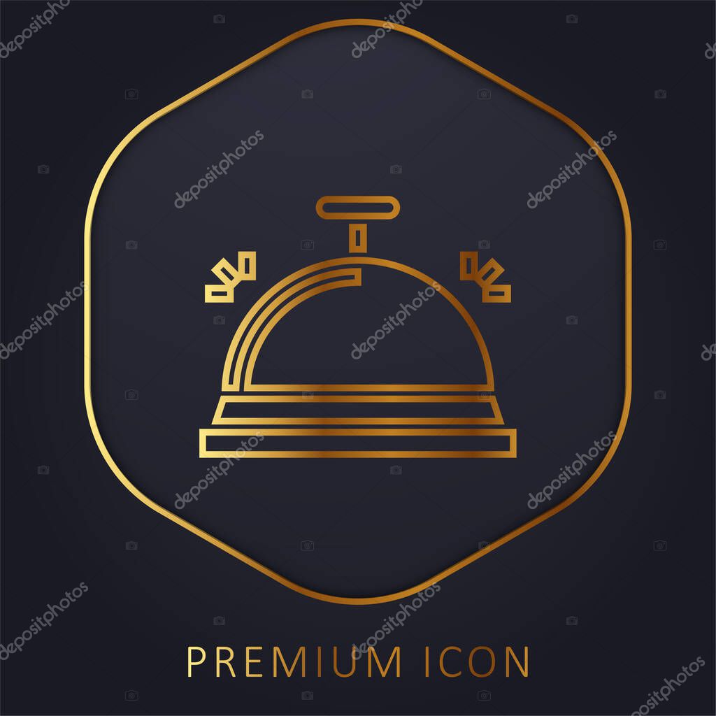 Bell golden line premium logo or icon