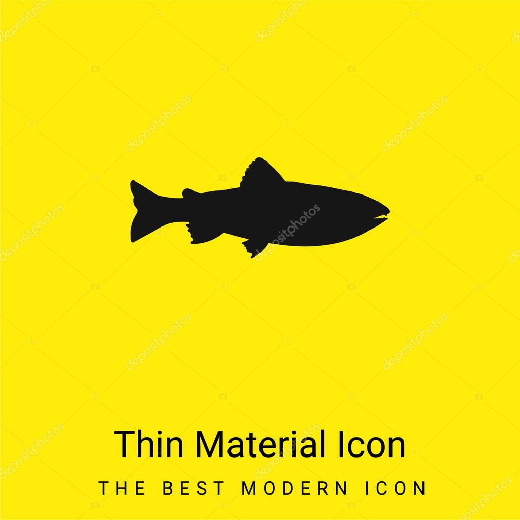 Amago Fish Shape minimal bright yellow material icon