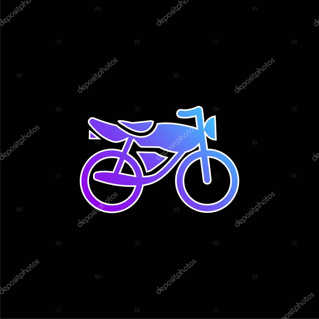 Black Motorbike blue gradient vector icon