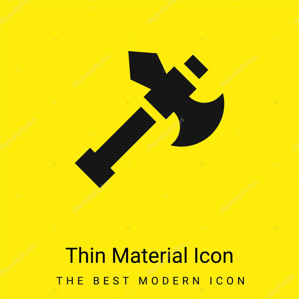 Axe minimal bright yellow material icon
