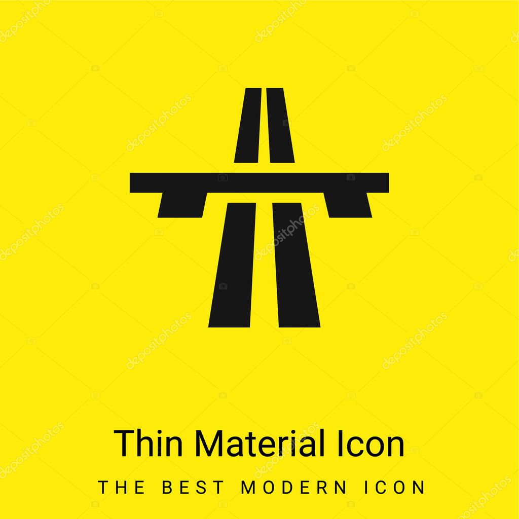 Bridge On Avenue Perspective minimal bright yellow material icon