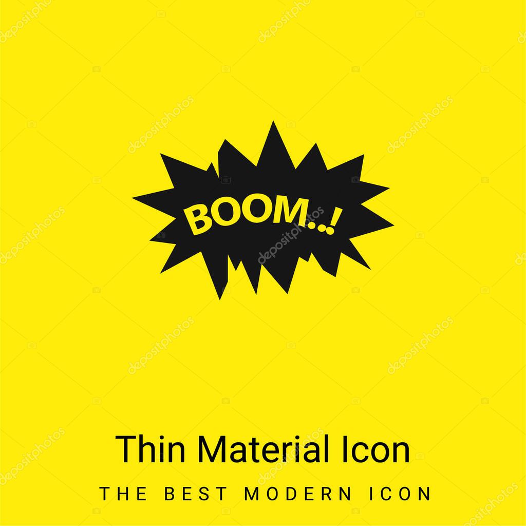 Boom minimal bright yellow material icon