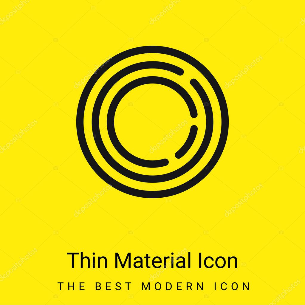 Big Frisbee minimal bright yellow material icon