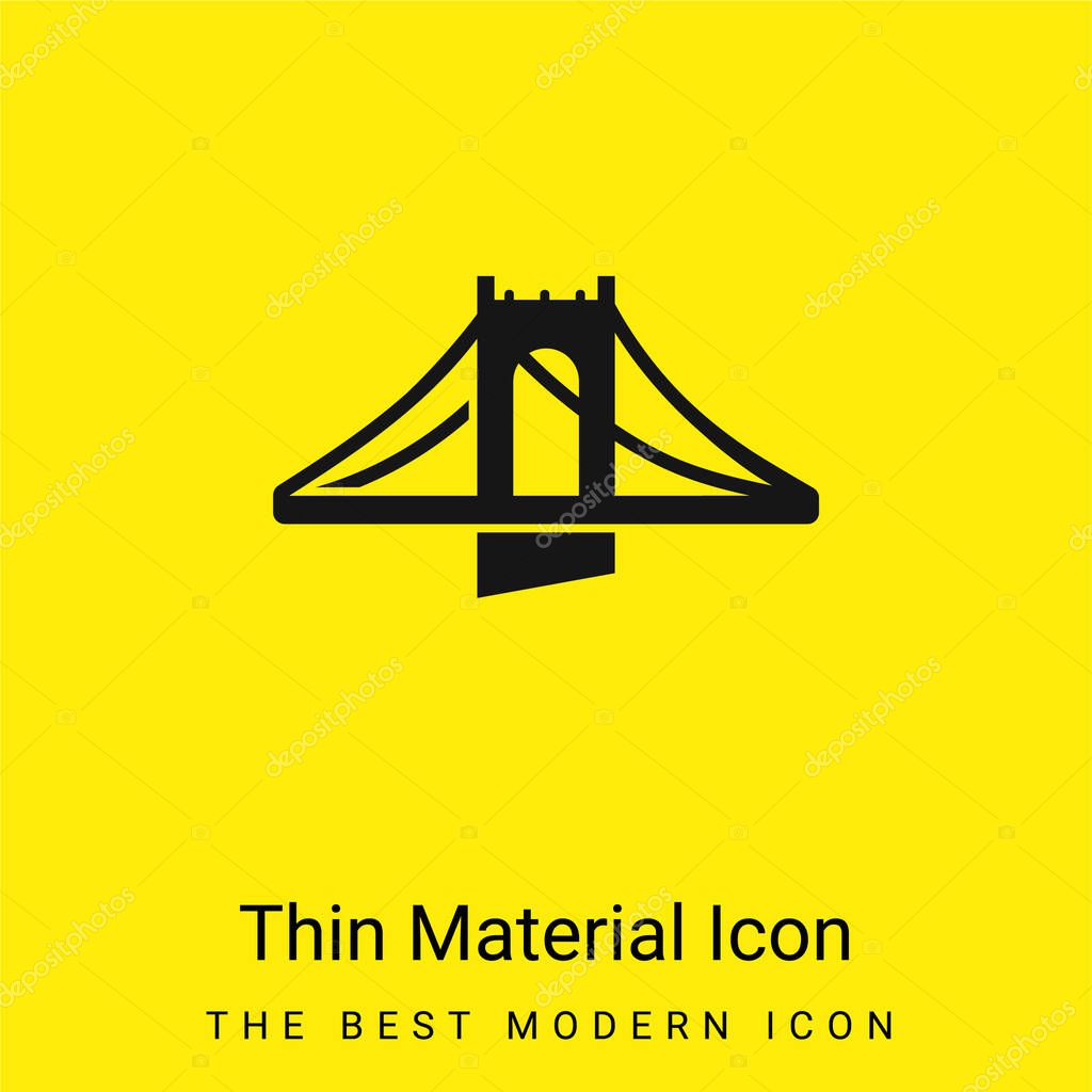 Bridge minimal bright yellow material icon