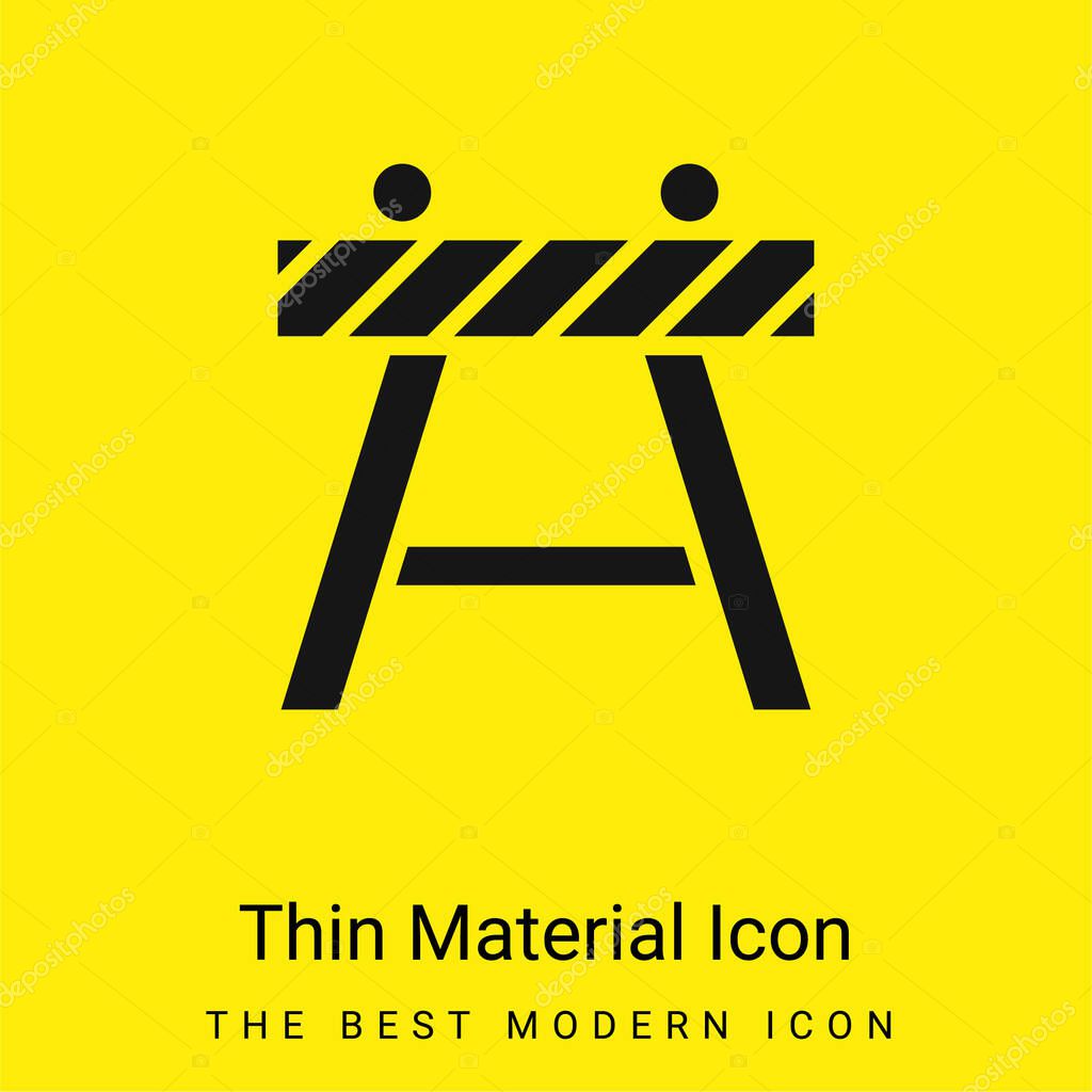 Barricade minimal bright yellow material icon