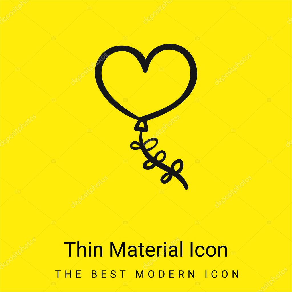Balloon minimal bright yellow material icon