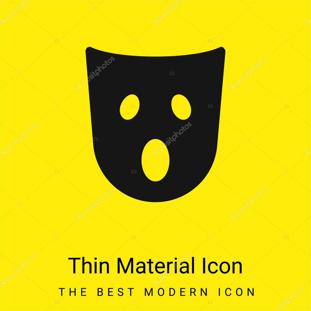 Astonishment Mask minimal bright yellow material icon