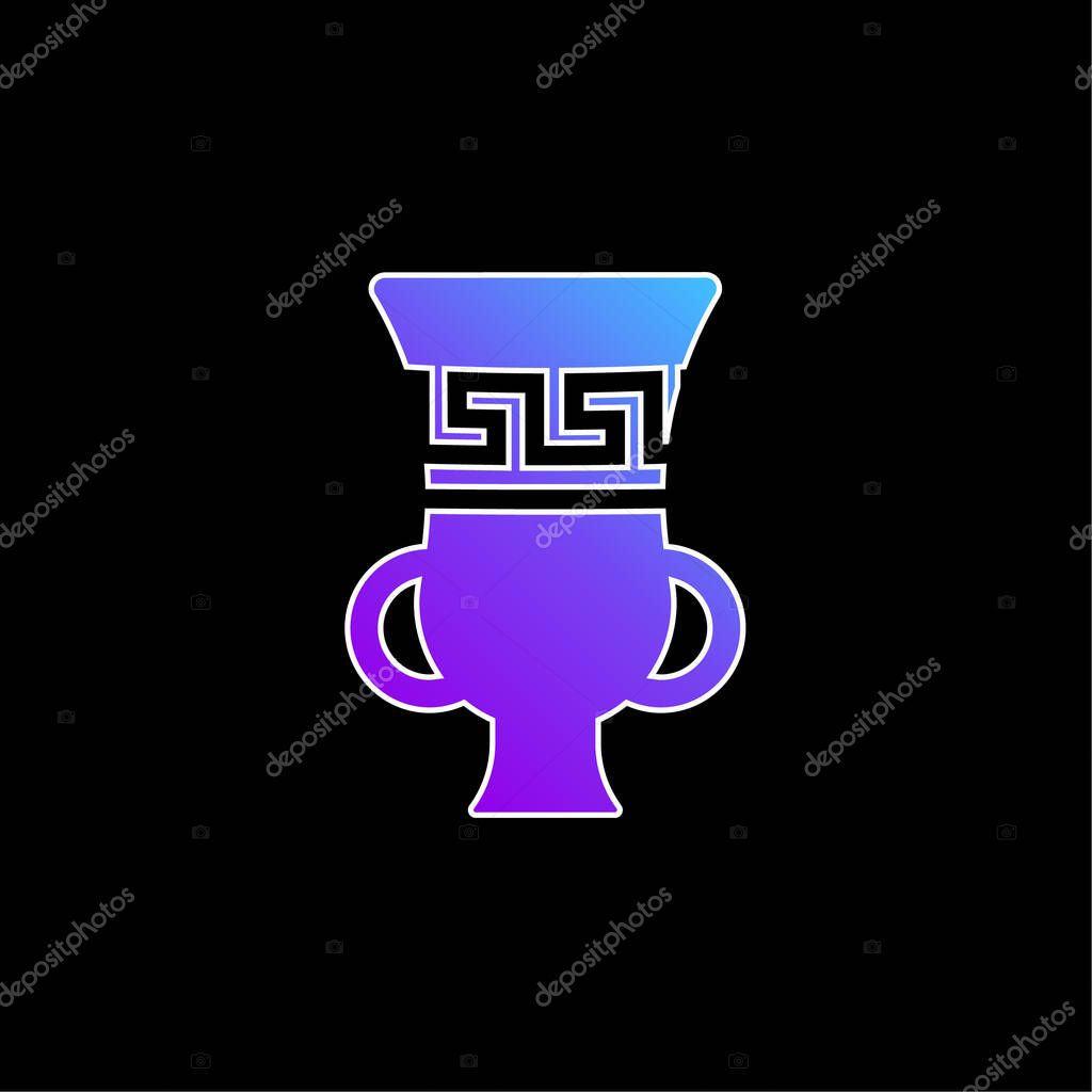 Amphora blue gradient vector icon
