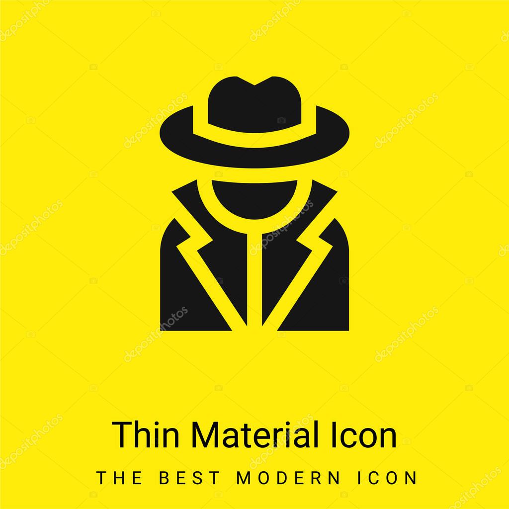Annonymous minimal bright yellow material icon