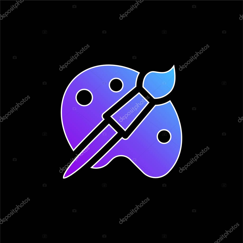 Artist Tools blue gradient vector icon