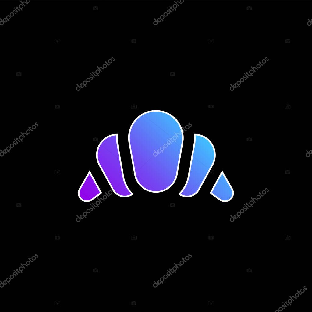 Big Croissant blue gradient vector icon