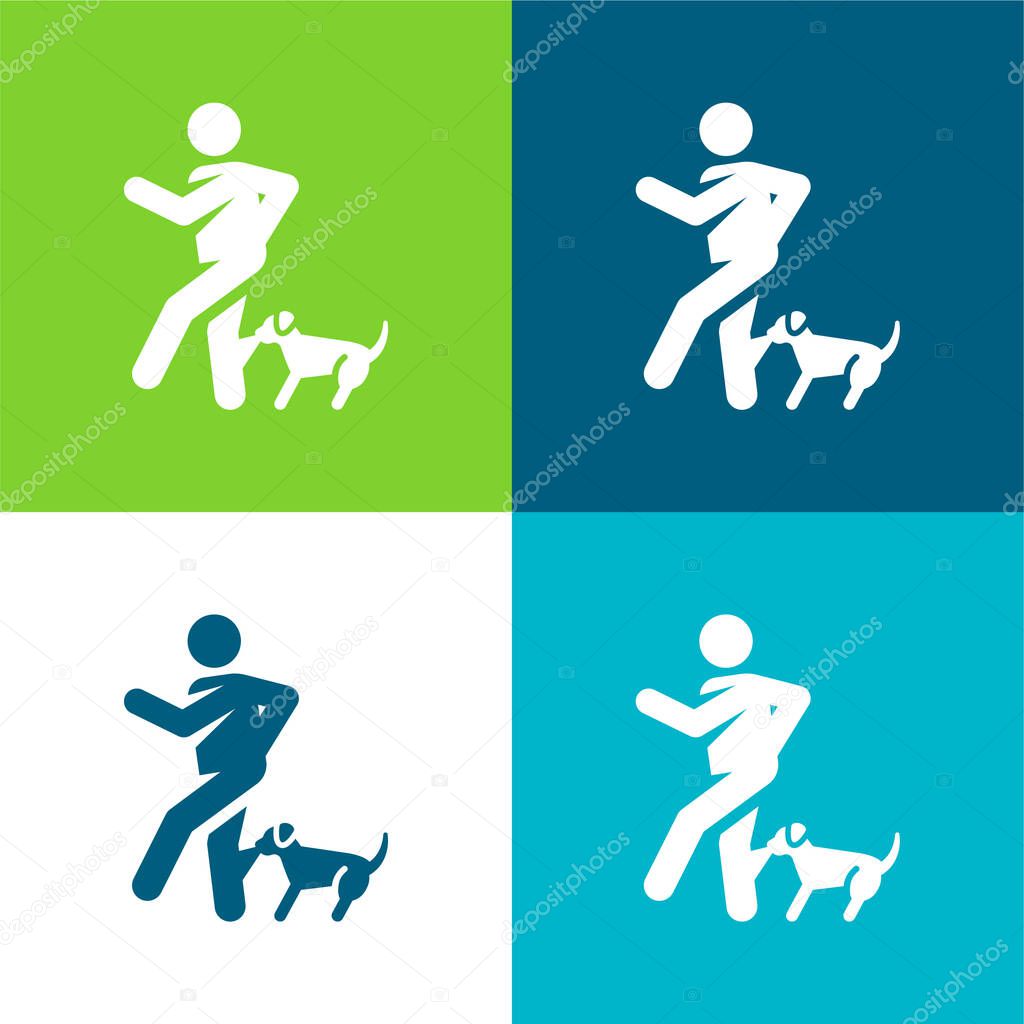 Bite Flat four color minimal icon set
