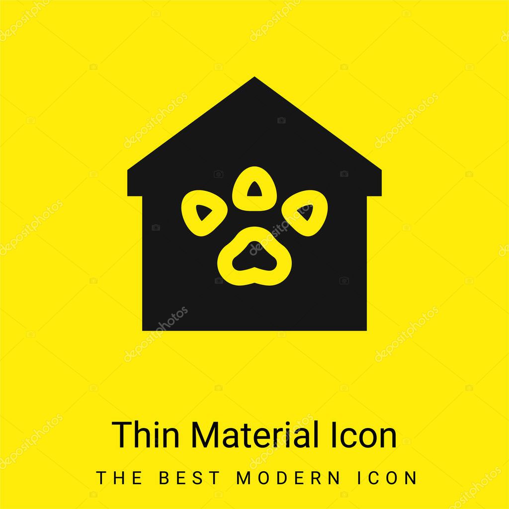 Animal Shelter minimal bright yellow material icon