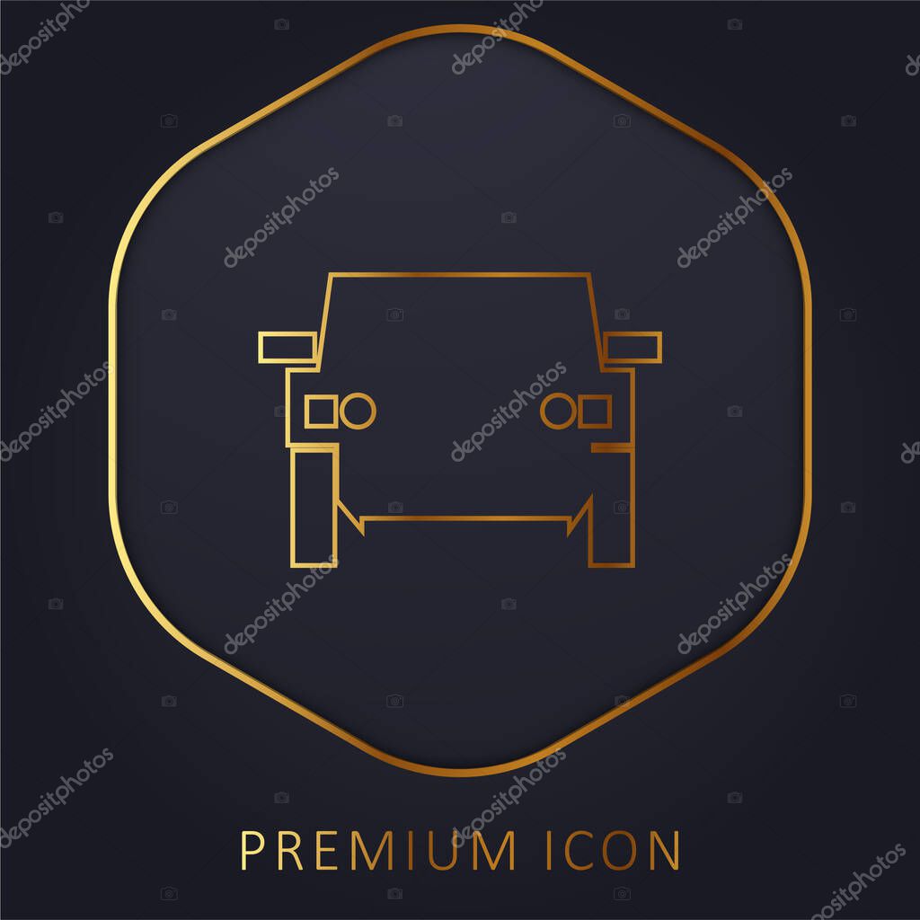 All Terrain Vehicle golden line premium logo or icon