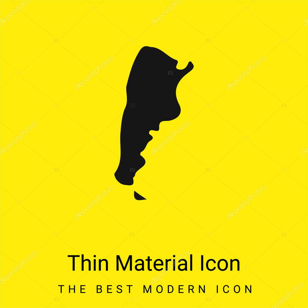 Argentina minimal bright yellow material icon
