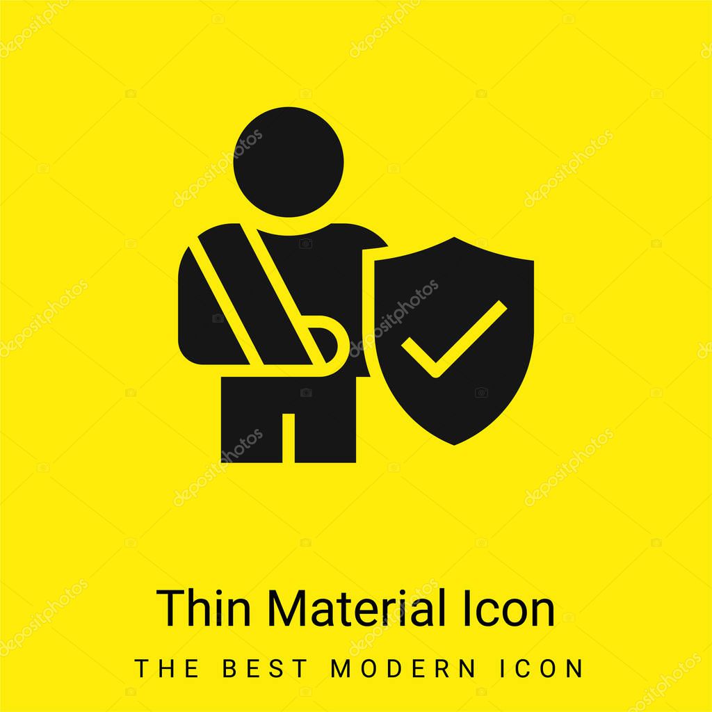 Accident minimal bright yellow material icon