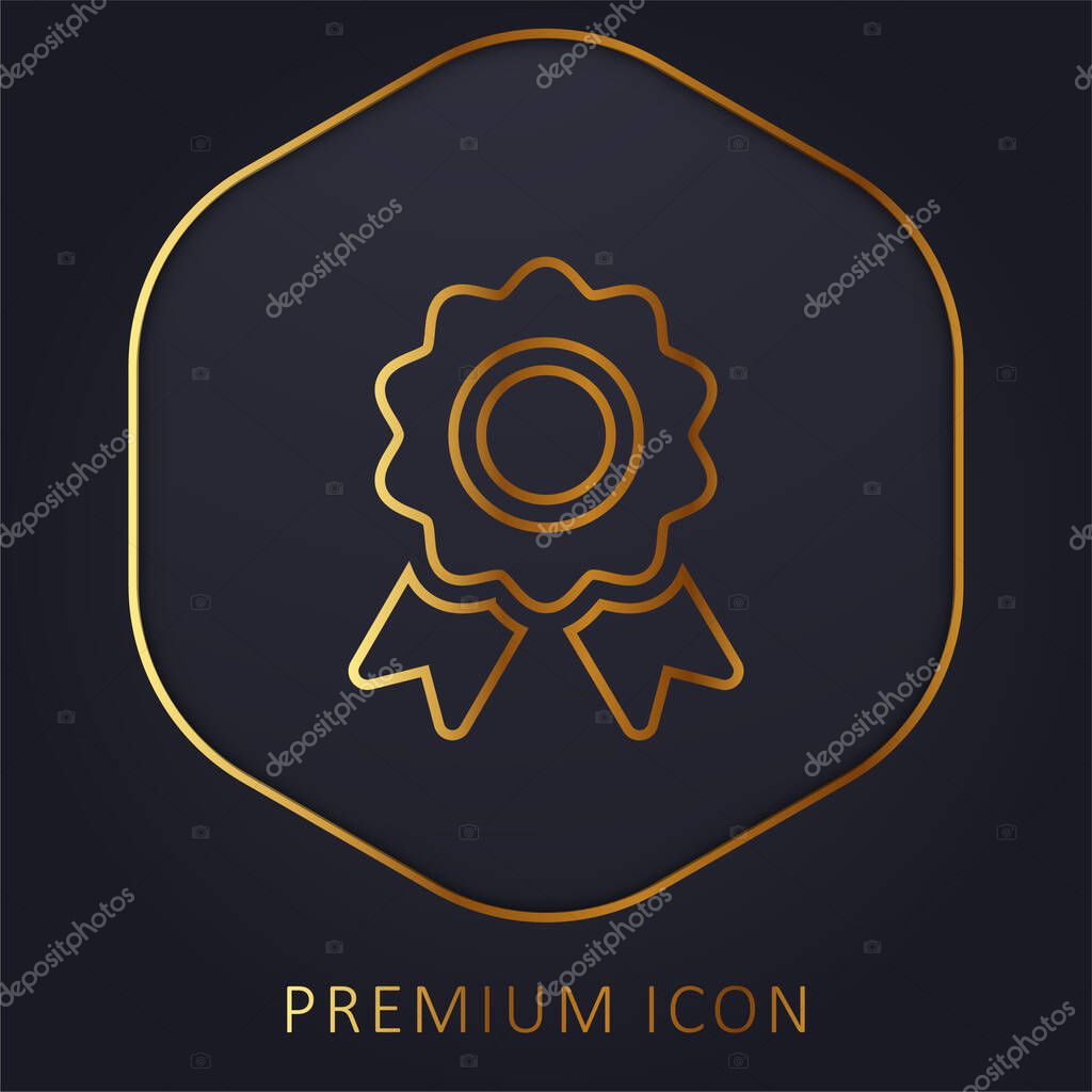 Award golden line premium logo or icon