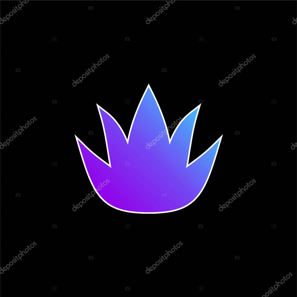 Aloe Vera blue gradient vector icon
