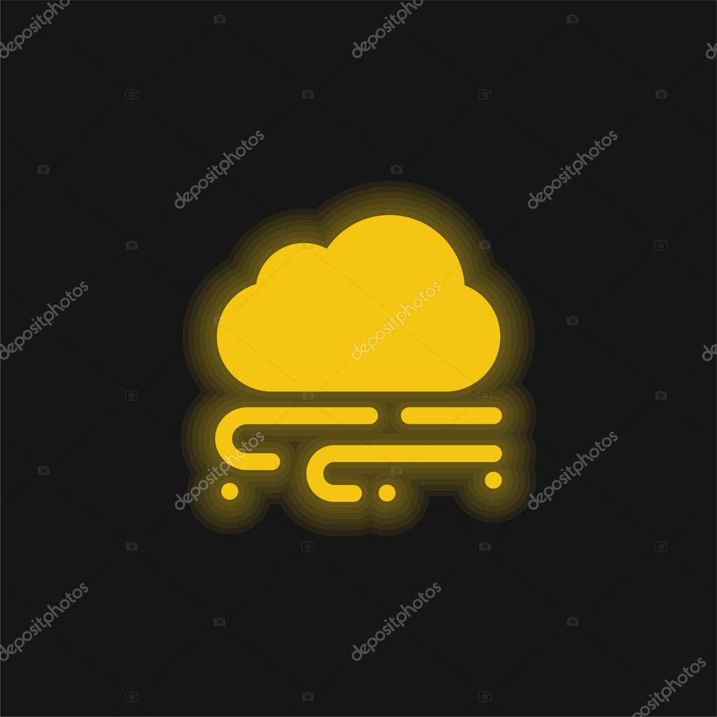 Blizzard yellow glowing neon icon