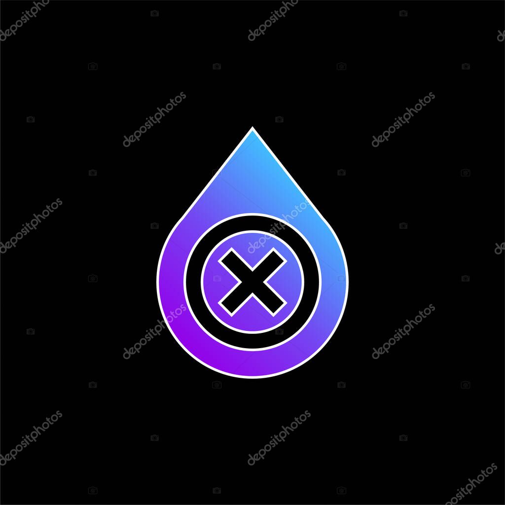 Blood blue gradient vector icon