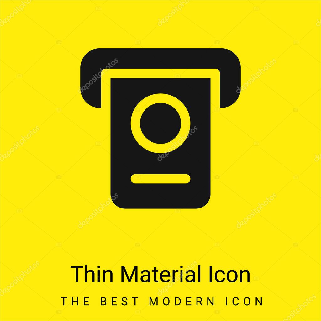 Atm minimal bright yellow material icon