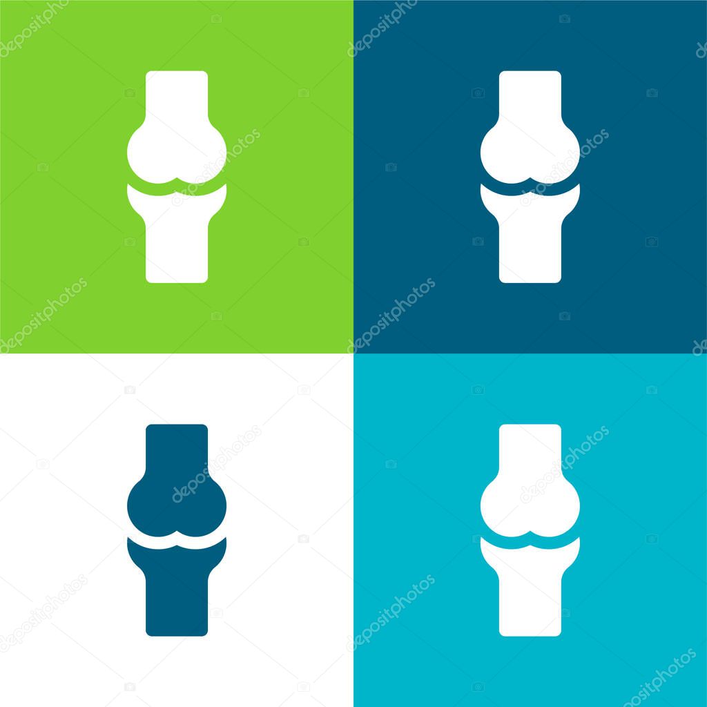 Bone Flat four color minimal icon set