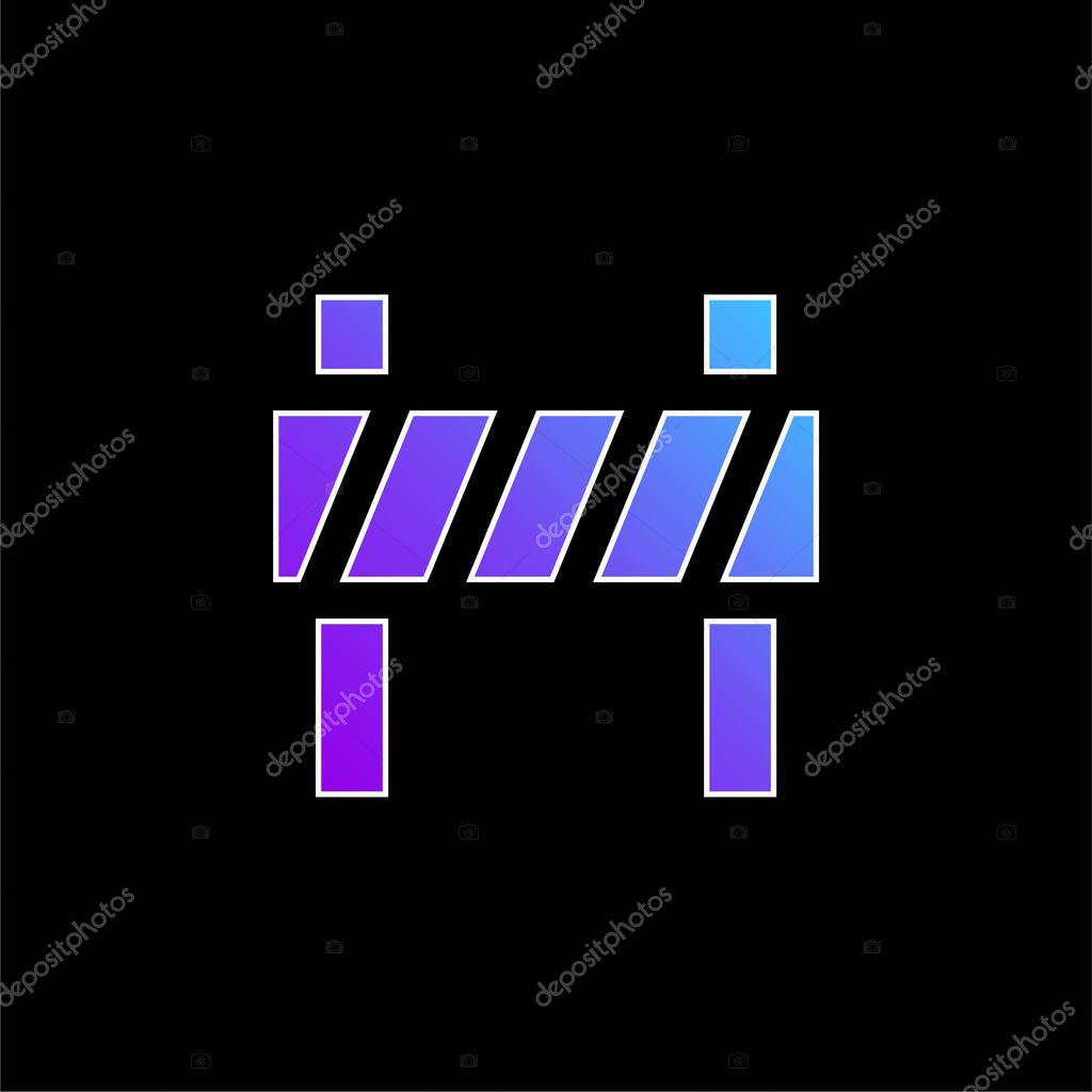 Barrier blue gradient vector icon