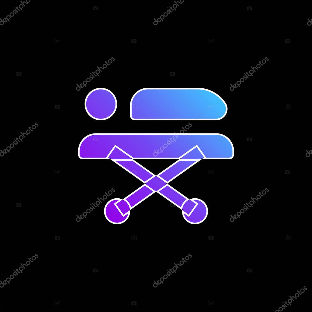 Bed blue gradient vector icon