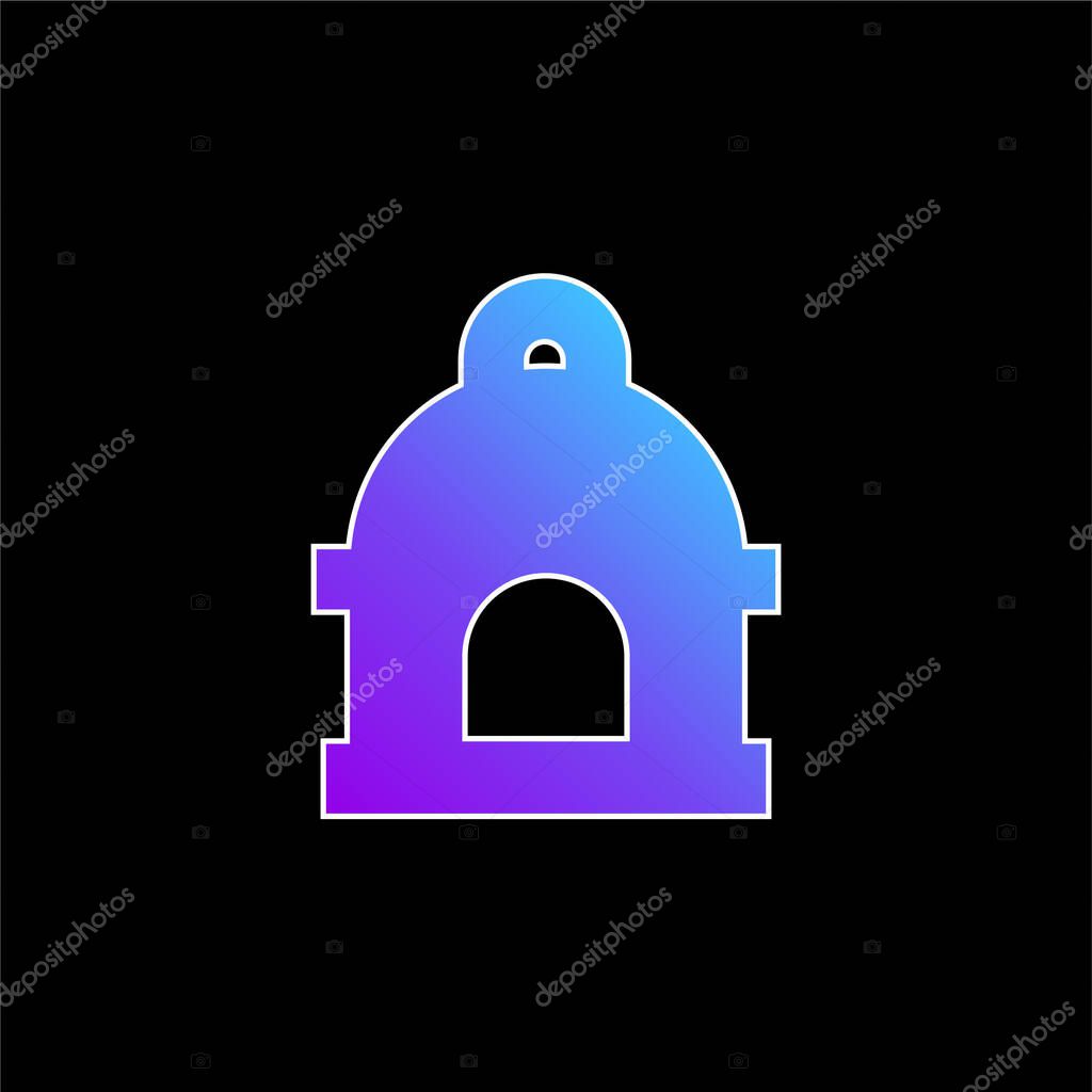 Bird House blue gradient vector icon