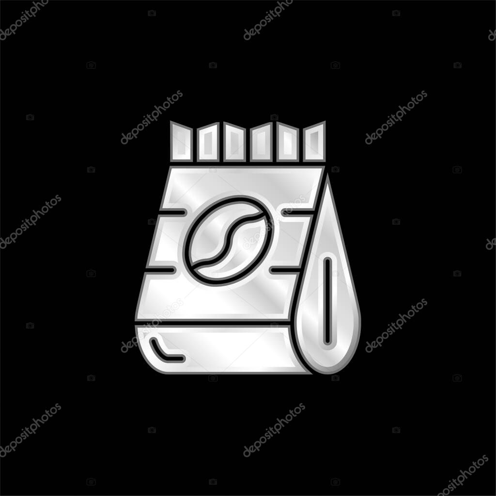 Beans silver plated metallic icon
