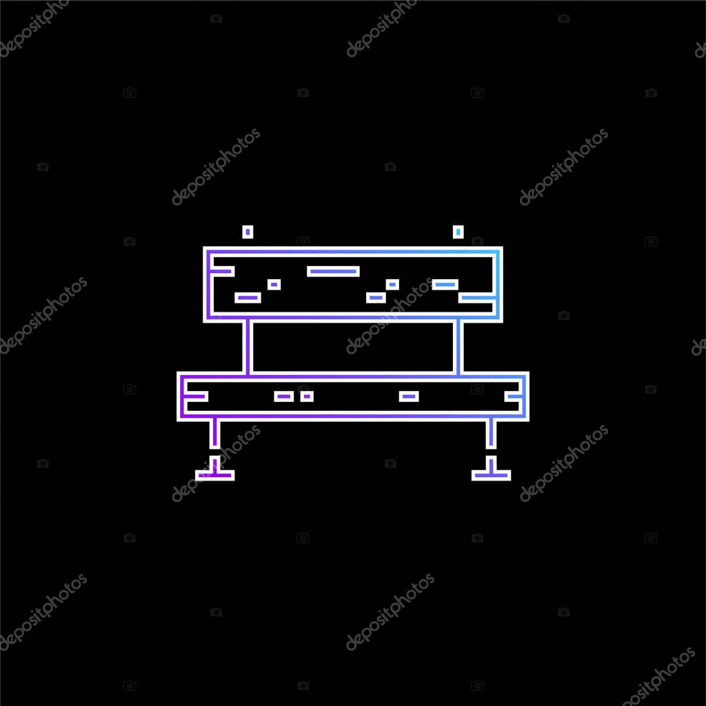 Bench blue gradient vector icon