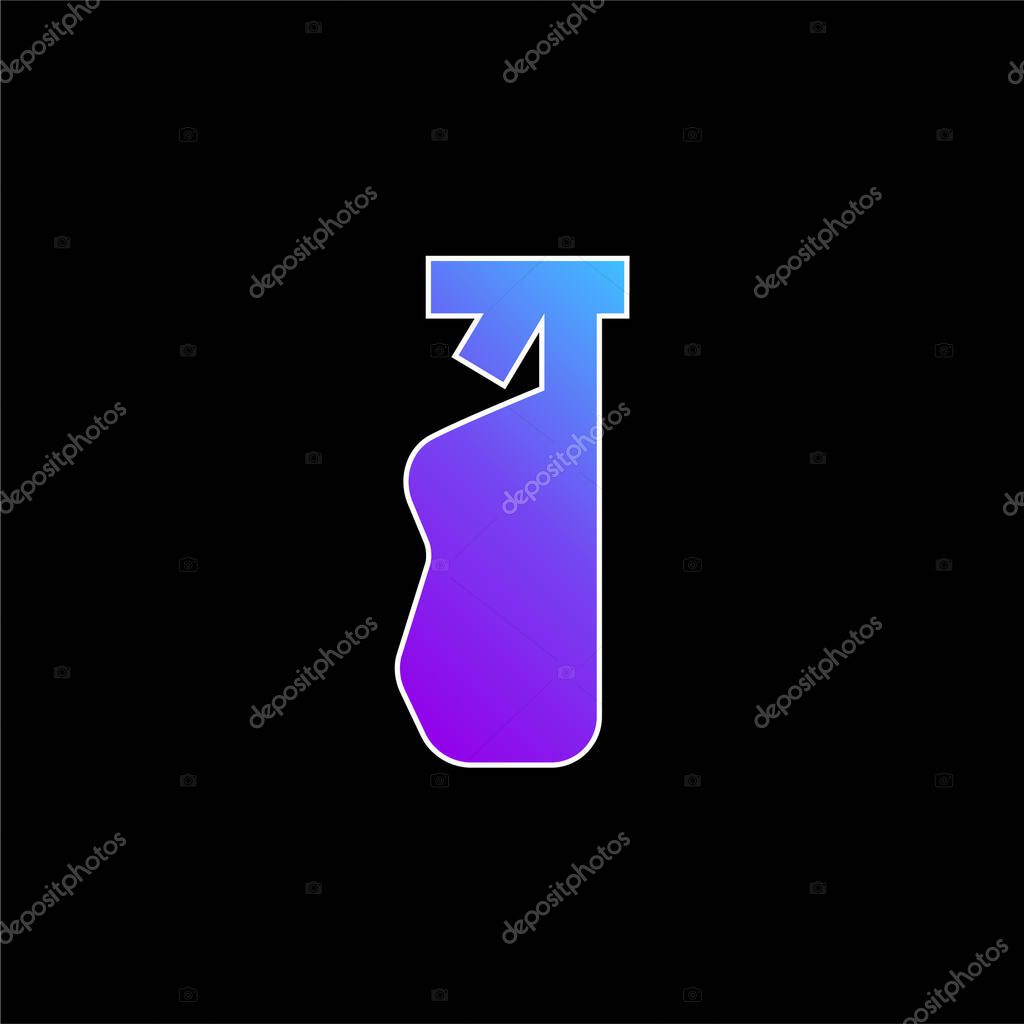 Bottle blue gradient vector icon