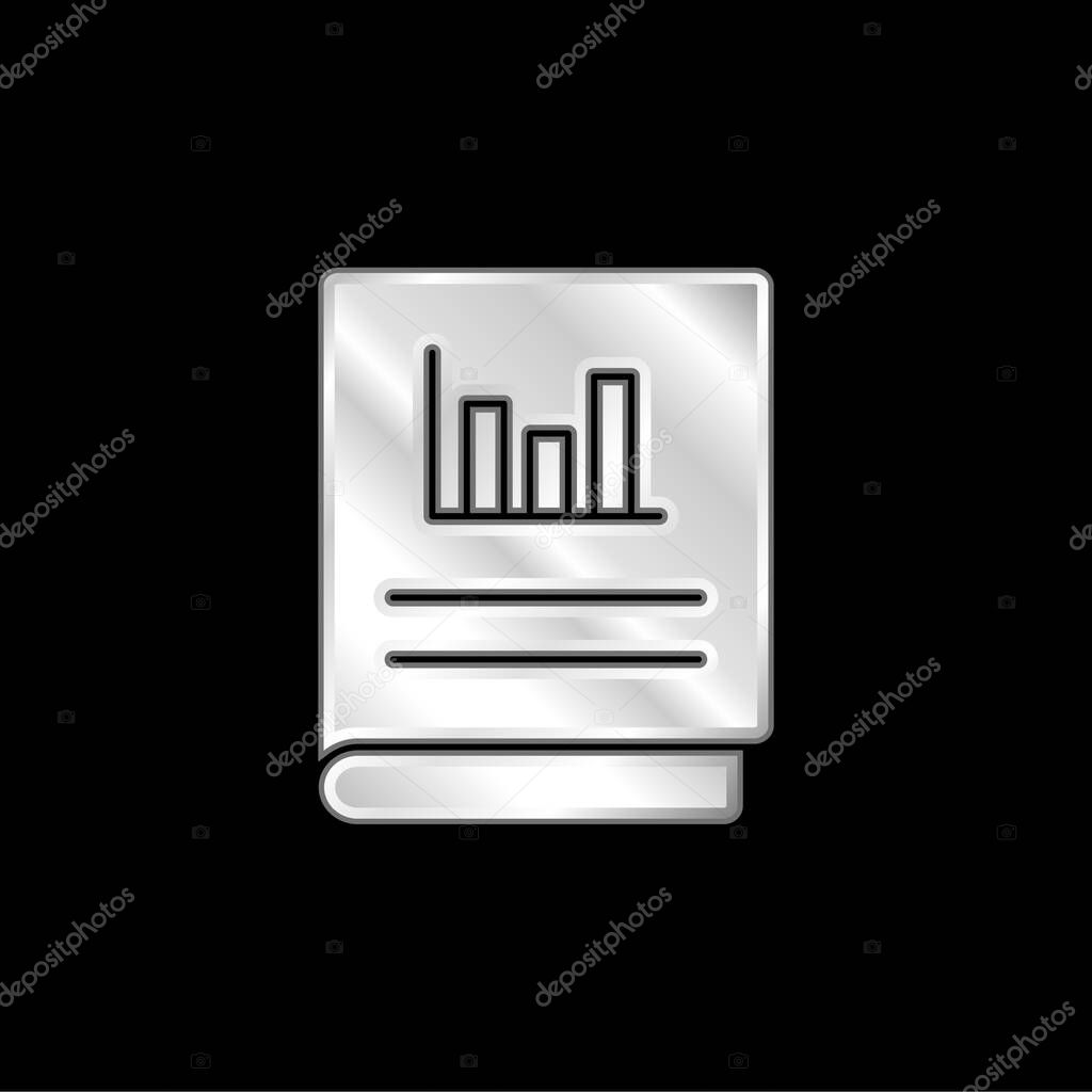 Accounts silver plated metallic icon