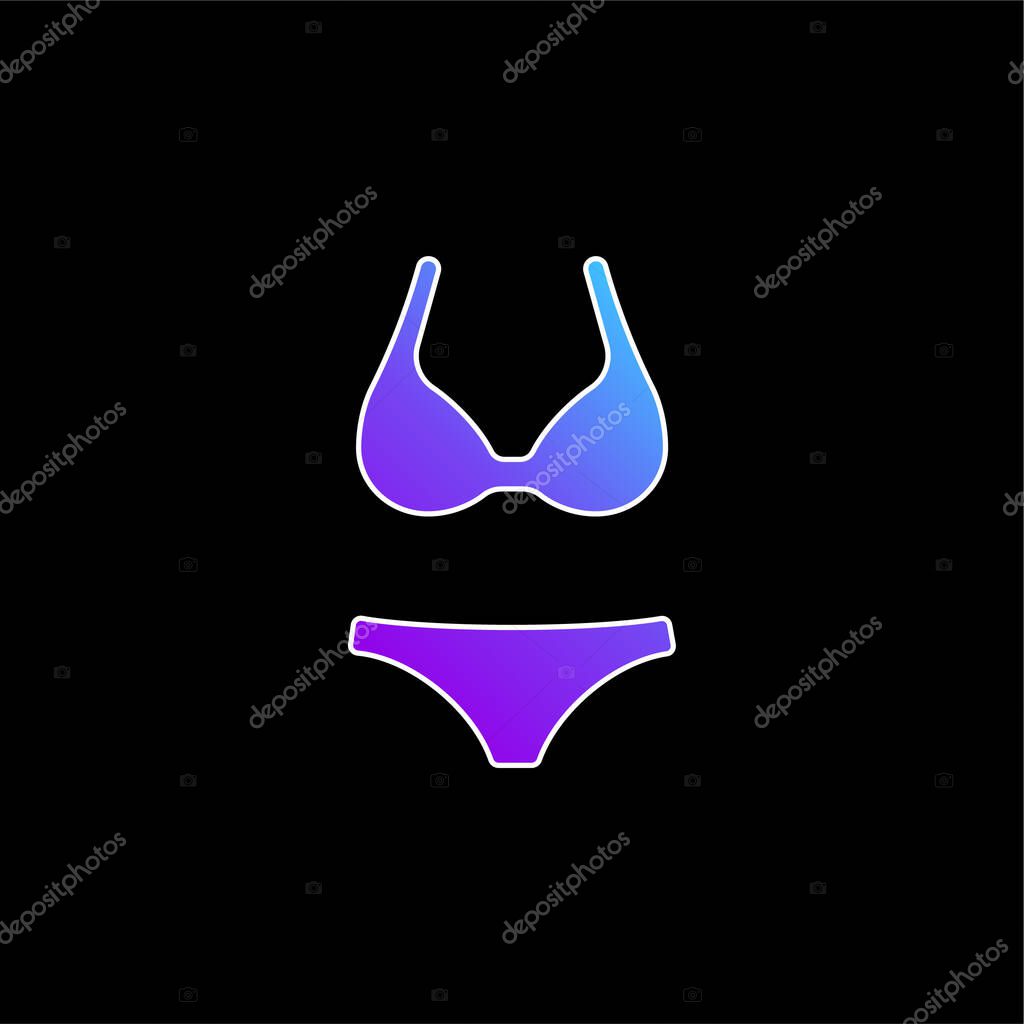Bikini blue gradient vector icon