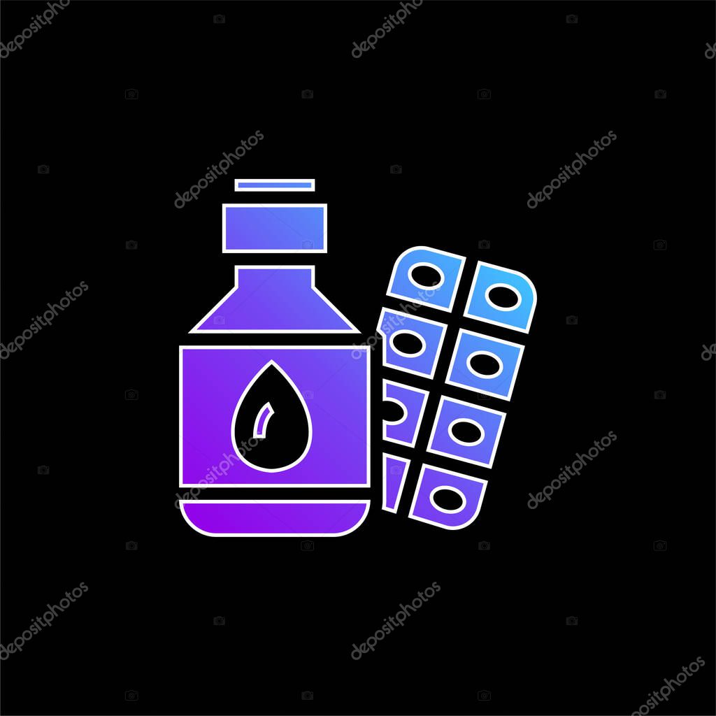 Anticonvulsants blue gradient vector icon