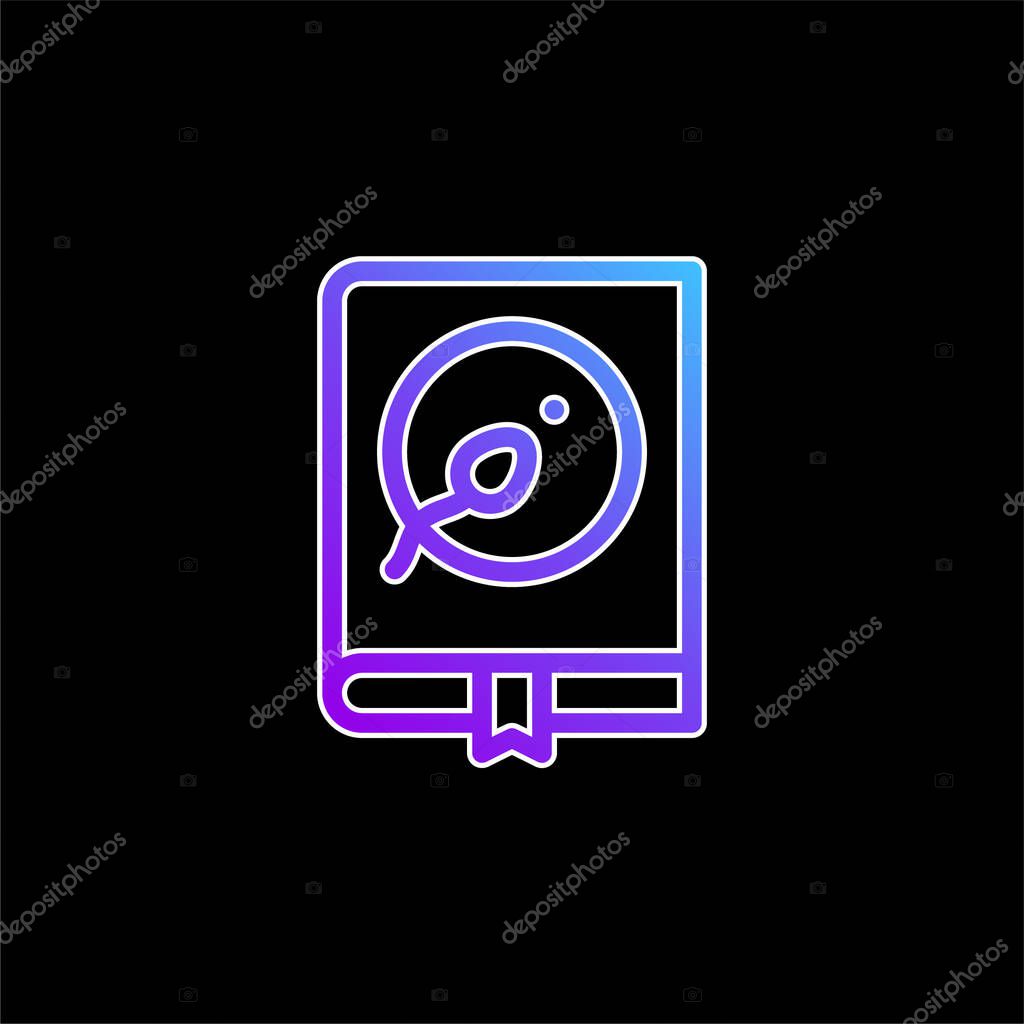 Book blue gradient vector icon