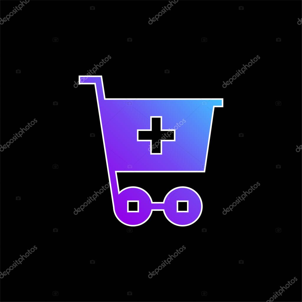 Add To Cart blue gradient vector icon