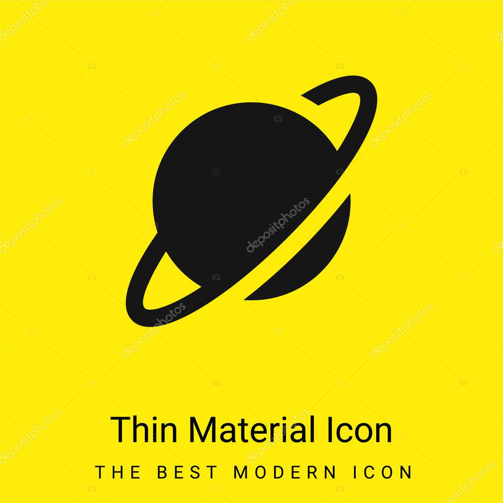 Asteroid minimal bright yellow material icon